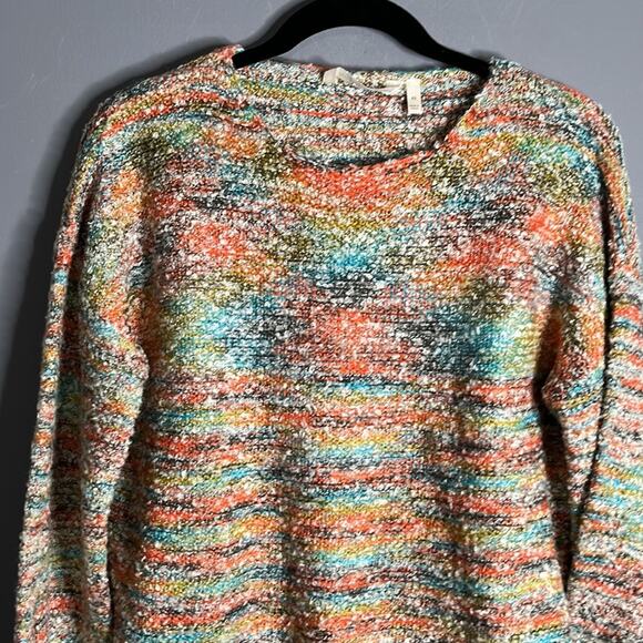 Soft Surroundings Orange and Yellow Striped Long Sleeve Sweater Size XS - Picture 2 of 9